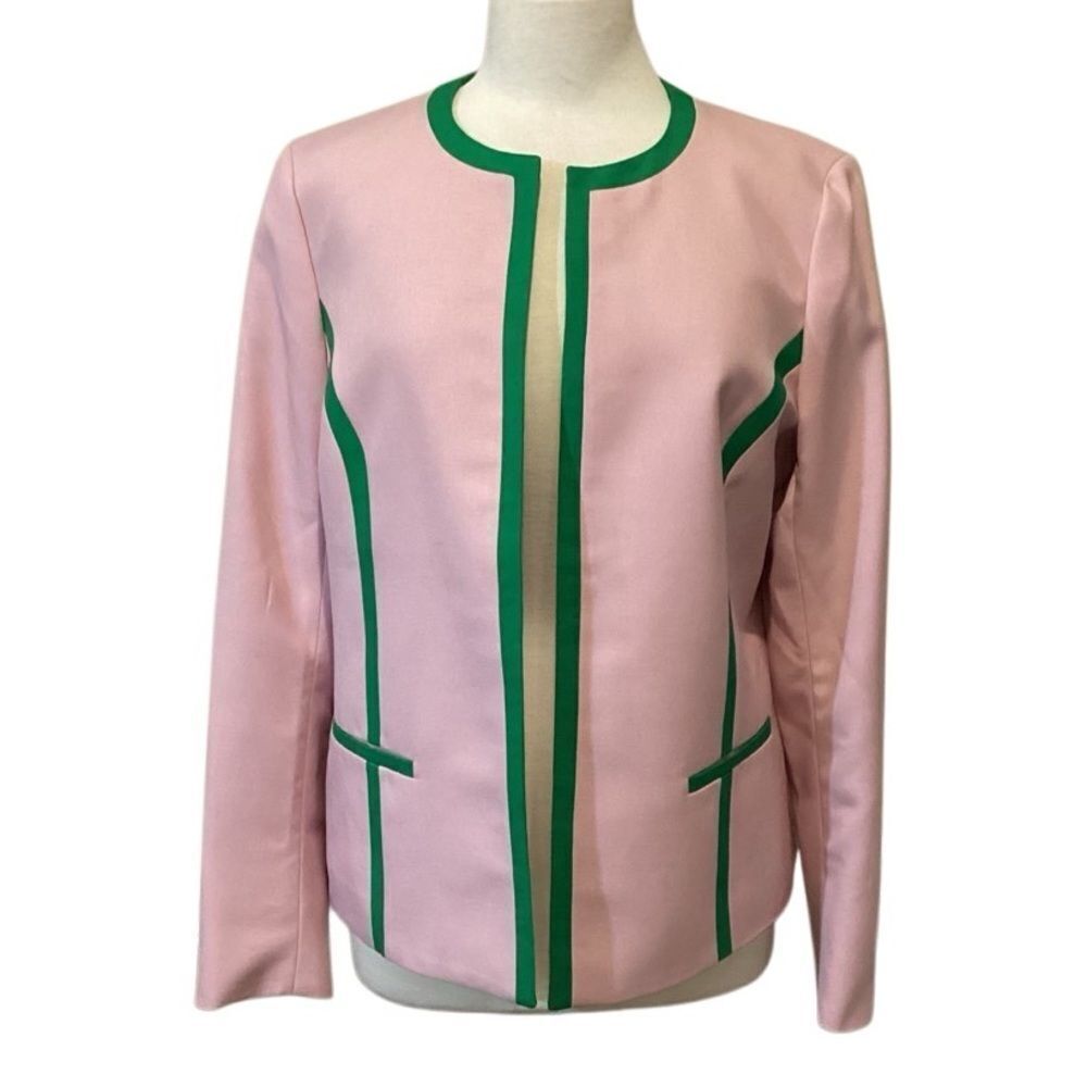 NWT Black Label by Evan-Picone Suit Jacket Blazer Size 10 Pink Green - Picture 6 of 10